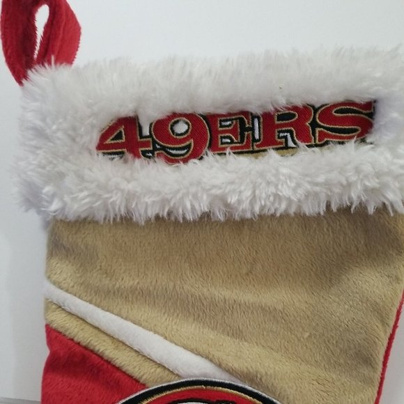 Christmas Stocking San Francisco 49ers Holiday 17" New Team Color Block Swoop - Picture 2 of 4